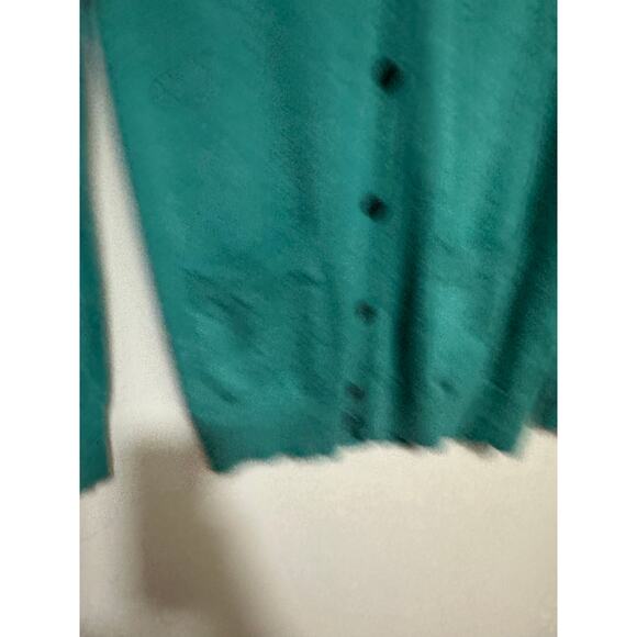 J Crew 100% Merino Wool Cardigan Sweater Women XS Green Grandpa Core 6 Button - Picture 3 of 6